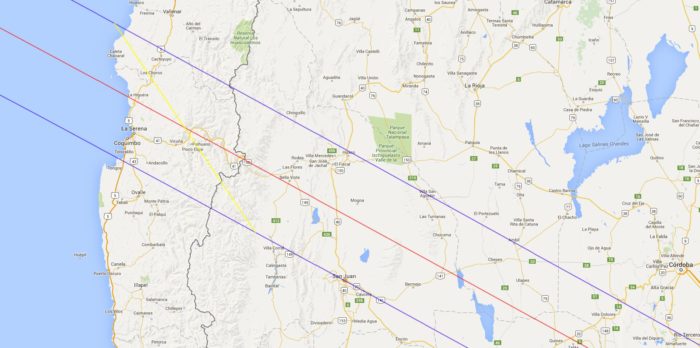 Chile Solar Eclipse 2019 Map